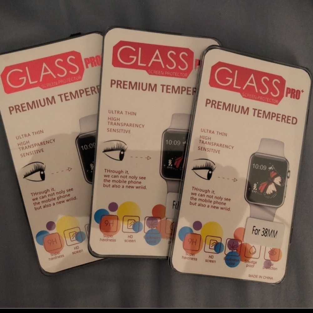 Glass Pro + Screen Protector Premium Tempered Glass for 38mm Apple Watch